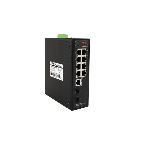 10 Port L2+ Gigabit Managed PoE Switch Industrial Grade With 8 PoE Ports