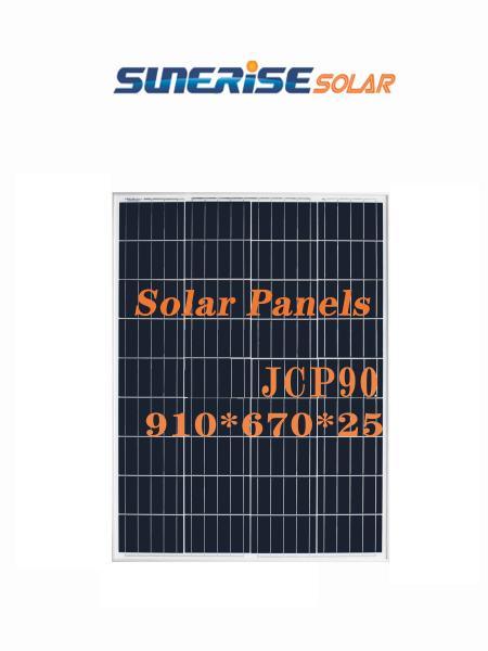 18V 36 Cells 5KG 910*670*25mm 90w Solar Panel