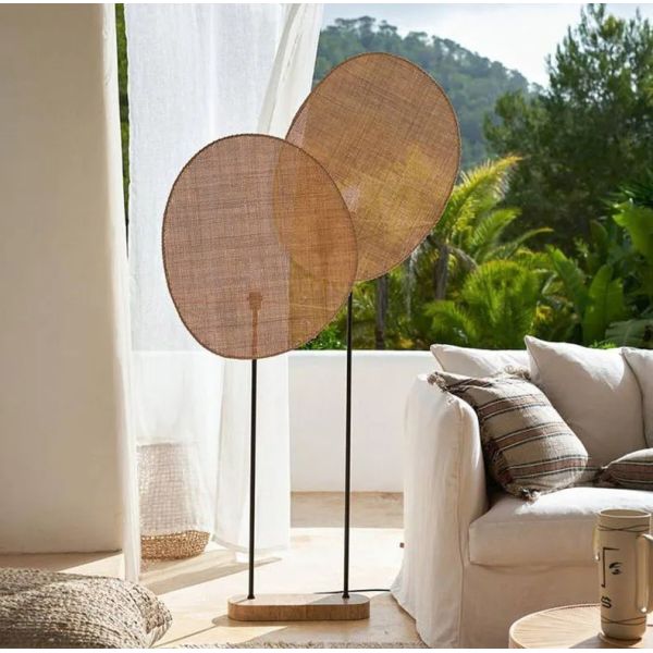 Restaurant Lighting Living Room Parlor Bar Decor Japanese Wicker Art Petal Pendant Light(WH-WP-141)