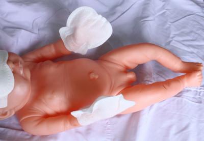 Non - Woven Fabrics Disposable Baby Products Newborn Baby Hand Gloves L S Size