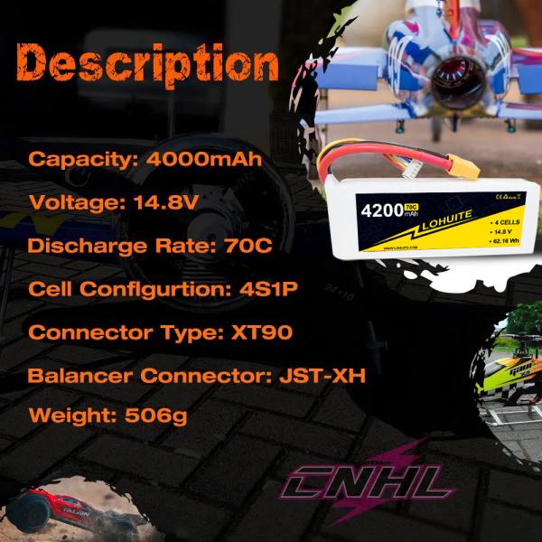 RC Части 4200mAh 4S Липо аккумулятор 14.8V XT60 Дины EC5 T Для осевых самолетов Автомобили лодка