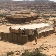Le champ de tir militaire MIL 10 a soudé la barrière de Gabion Hesco Glavanized
