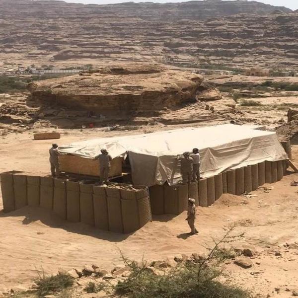 Безопасность защищая военный песок барьера кладет длину в мешки 2.21M-33M