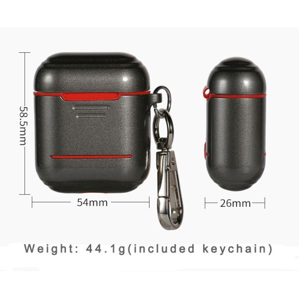 Shockproof Case Cover Portable Protective Silicone Metal Skin Cover Case for Airpods 2 & 1