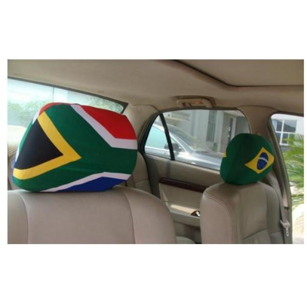 Advertising Rear View Mirror Cover / Promo Items Decorative Headrest Covers
