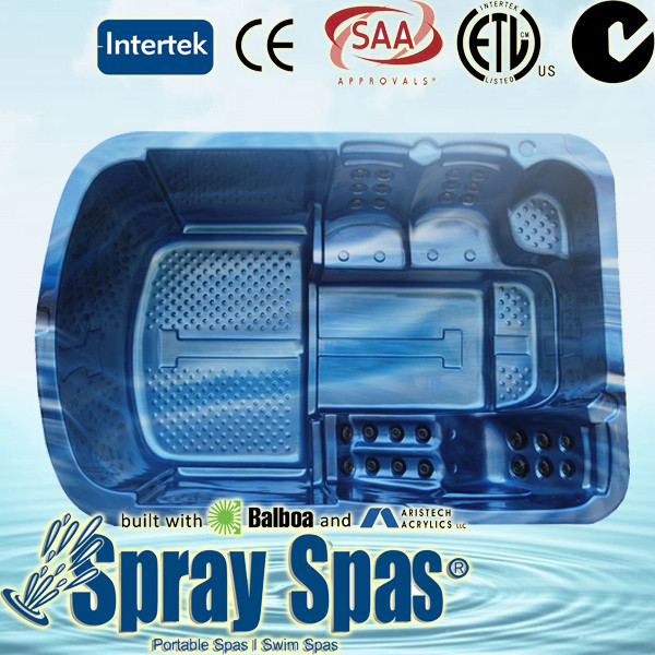 220V / 23A Balboa GS510SZ, square acrylic swim whirlpool outdoor hydrotherapy spa