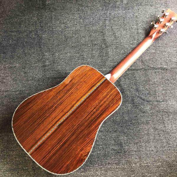 Custom AAAAA All Solid Wood Spruce 41 Inch Herringbone Binding Acoustic Guitar
