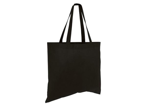 Black 38*42cm Non Woven Polypropylene Tote Bags Without Bottom