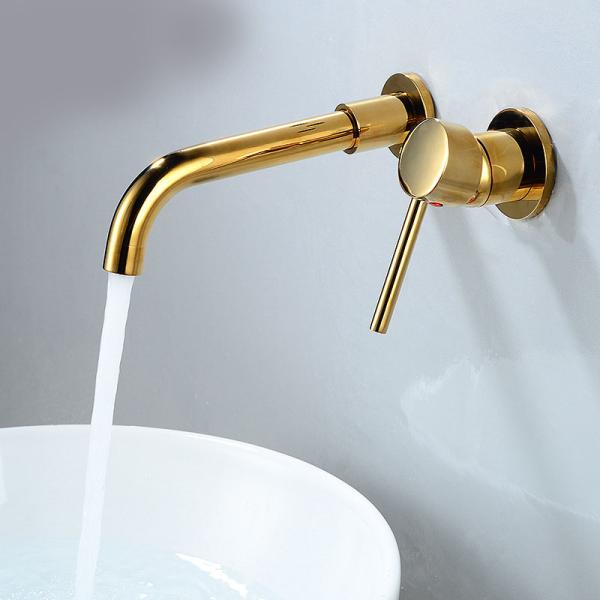 Avialable OEM and ODM Modern Chrome Wall Mount Basin Faucet for Easy Installation