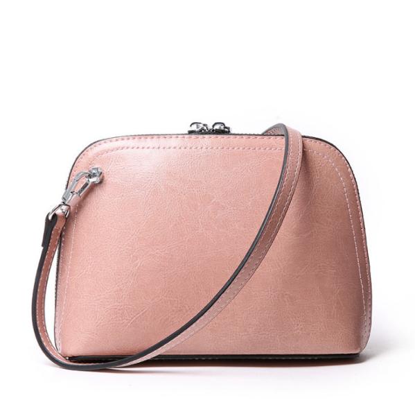 Leather Clutches Cowhide Handbags for Women  Simple Mini Shell Case Bags