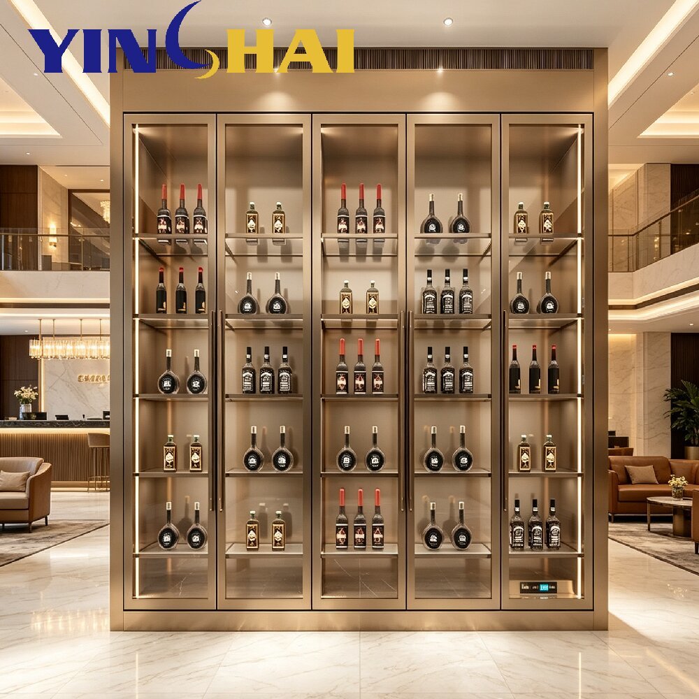 Silent Compressor Stainless Steel Dual Zone Wine Cabinet With APP Remote Control