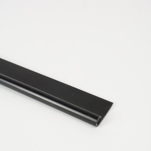 Flexible High Gloss PE Profile Black Furniture U Channel Extruded Plastic Profiles Plastic Customized