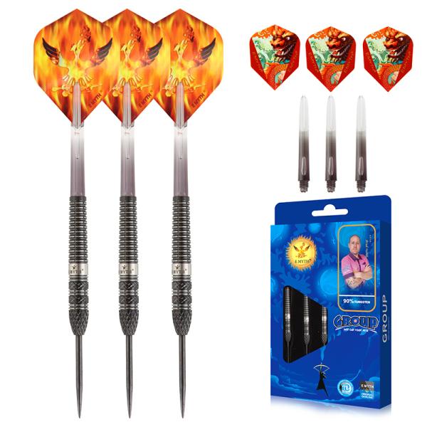 E Myth Sponsored Dart Player Brad Hamill Steel Tip Tungsten Darts Set