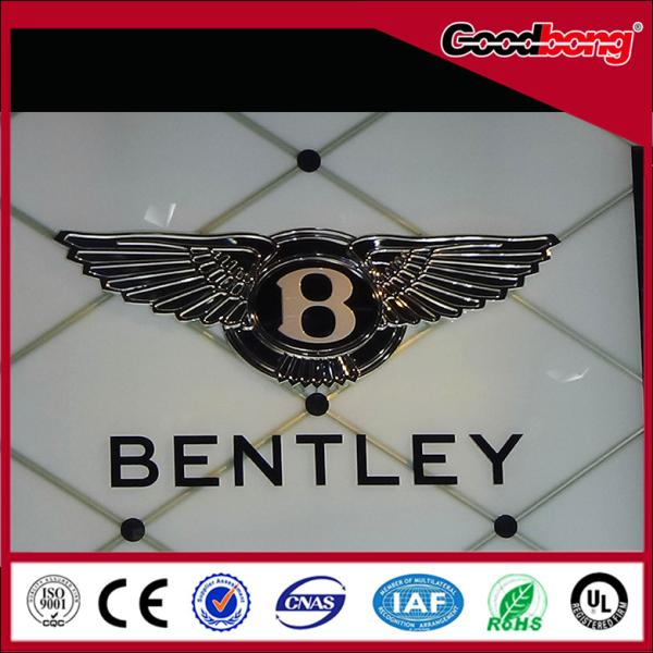 4D chromed thermoformed  LED Illuminated auto logo sign