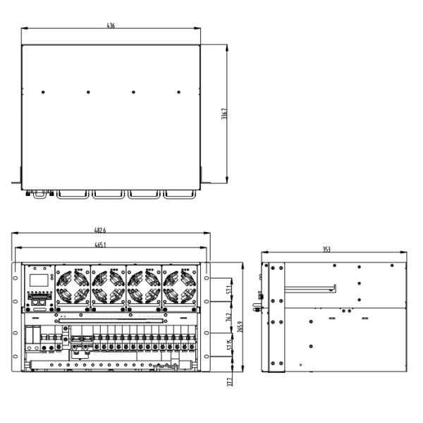 Система выпрямителя тока телекоммуникаций DC48V 200A