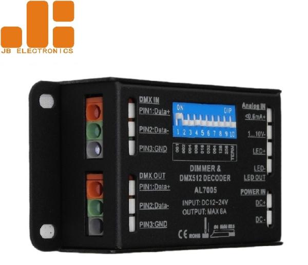 Dip Switch LED Dimmer Controller With DC12-24V Power Input Mini Size 144W