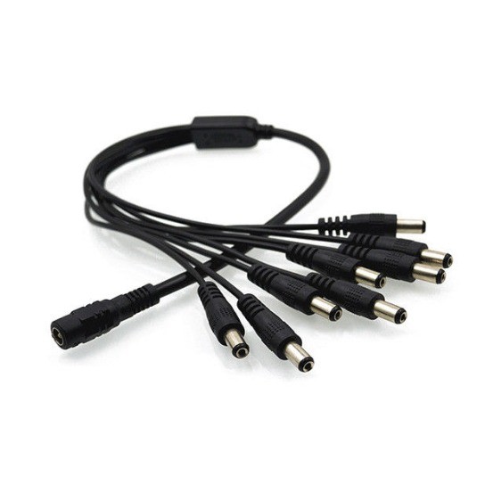 Original Place DC Power Splitter Adaptor Cable Female to Male 5.5x2.1mm for CCTV Camera