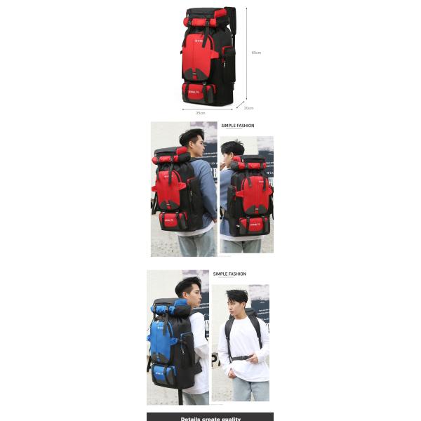 BSCI Waterproof Hiking Backpack 70L Camping Hiking Backpack For Men Women
