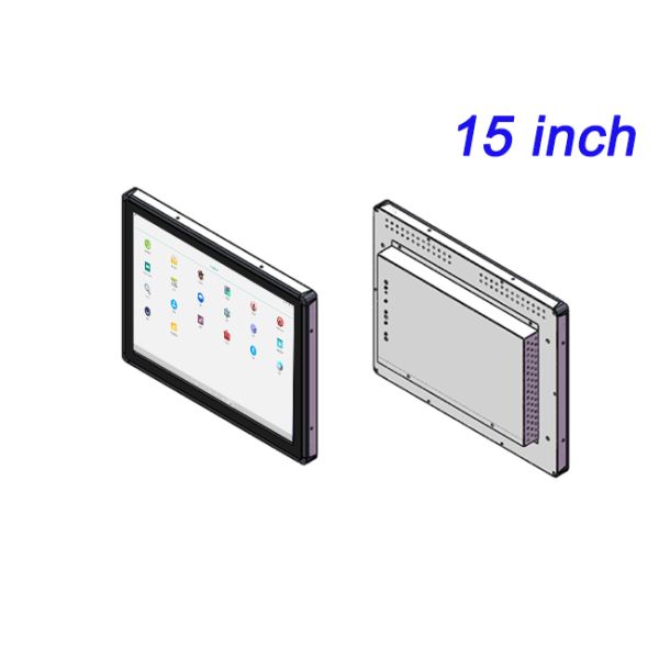 15 inch Embedded Fully Enclosed Rugged Industrial Display Android System Multifunctional Display