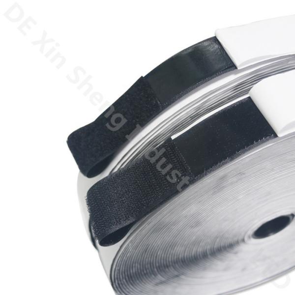 20mm Self Adhesive Hook And Loop Tape Black  2 Inch Rolls Hot Melt Glue