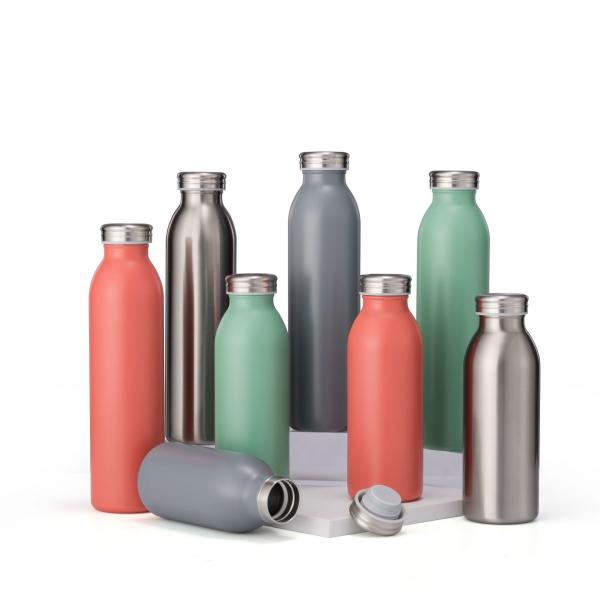 Insulated Stainless Double Wall Sports Water Bottle Steel 16 Oz