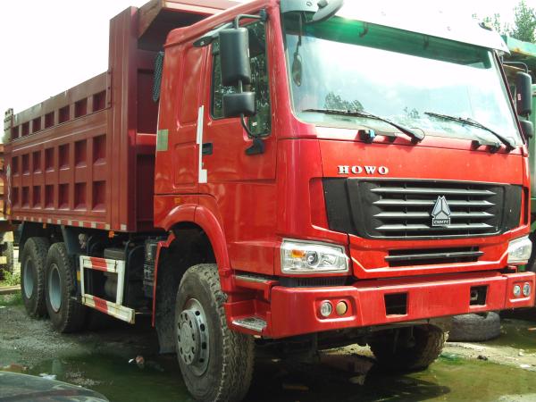 Heavy Duty Dump Truck , Sand Tipper Truck Middle Lifting Type 6x4 Dump Truck