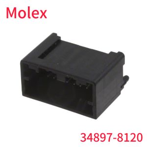 Molex 34897-8120 12 Position Tin Plated Right Angle Surface Mount PCB Connector Mini50 34897 Series