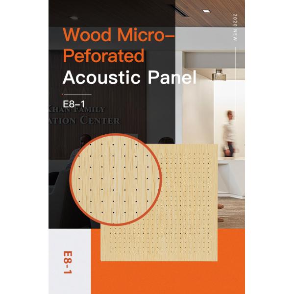 Микроперфорированные акустические стеновые деревянные панели, декоративные звукозащитные панели 0,65 NRC