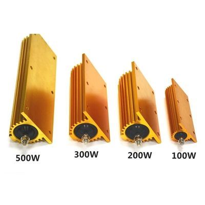 Gold Aluminum Shell Wirewound Resistor Car LED Lights Stable Performance Load