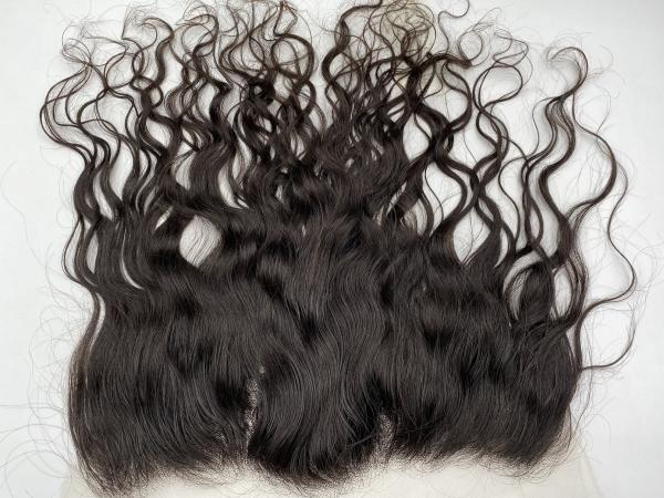 Natural wave 13x6 Lace Frontal Closure Human Hair Ear to Ear HD Lace Frontal Closure Free Part Brazilian Hair Extensions 150% Density Lace Frontal Human Hair Pre Plucked with Baby Hair 24 Inch