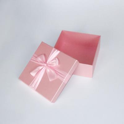 Caixa de presente de empacotamento cor-de-rosa pequena do logotipo feito sob encomenda para embalar