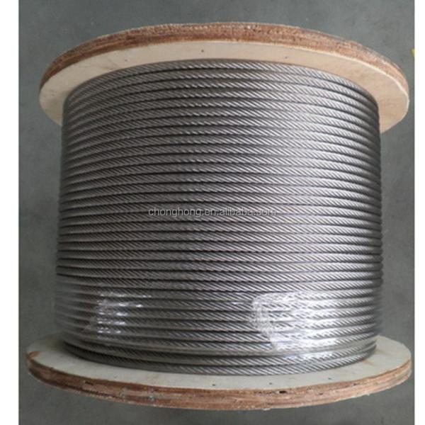 6mm Non-Alloy Stainless Steel AISI304/316 Hot Dipper Galvanized Steel Wire Rope 6x19 pp Per Meter for Your Requirements