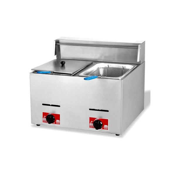 Ресторан легко очистил двойную силу Fryer 5.5l 37800 BTU/h газа танка