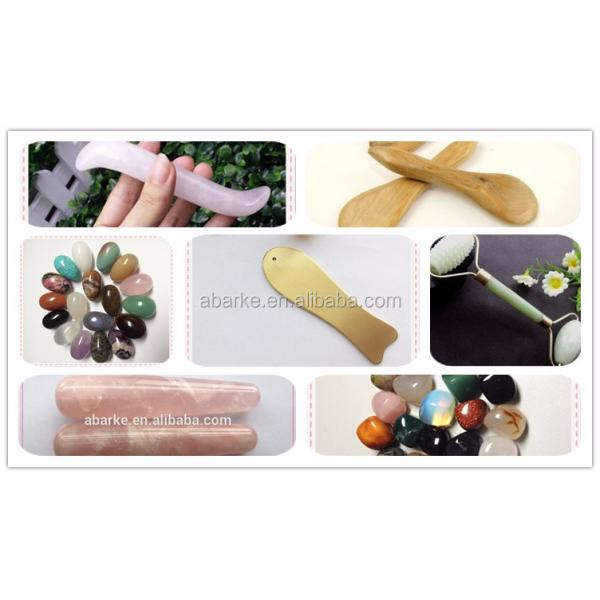 Tumbled Stone Shaped Rose Quartz Divination Stone Gemstone Rune Stones with FAIRY Theme