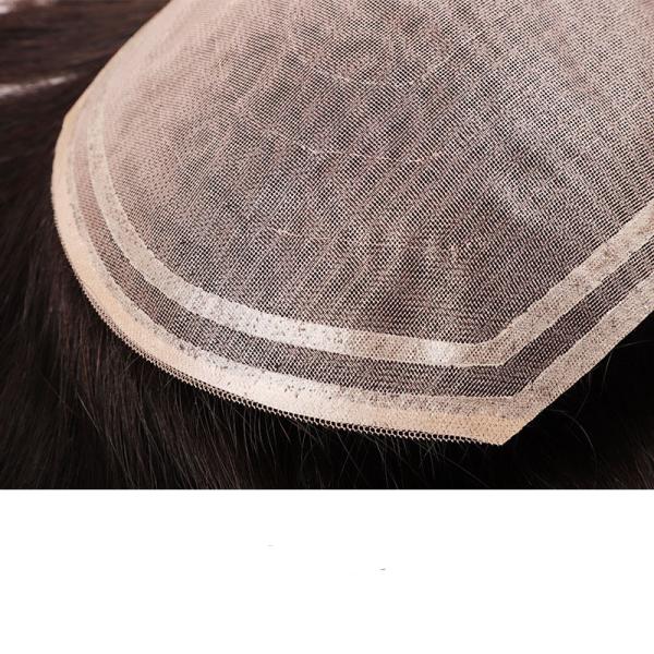 Soft and Shiny Hair Replacement System Toupee Hairpiece Lace Wigs for Men's Hair