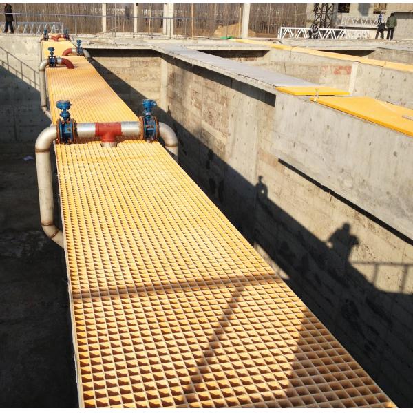 High Strength Molded Fiberglass Grating 38x38mm Insulated GRP Frp Grating for Marine