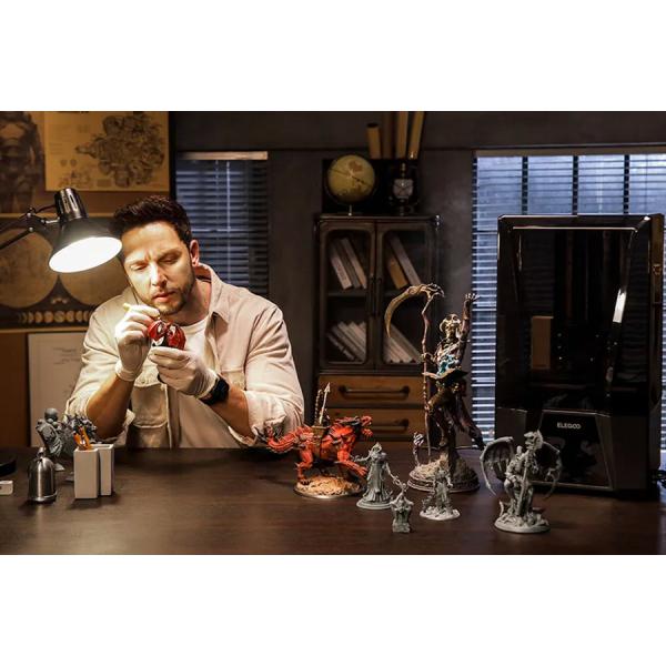 ELEGOO Saturn 3 Ultra Resin 3D Printer with 10'' 12K Mono LCD the Leveling System Is Easy to Operate