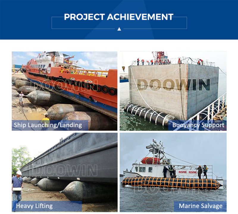 High Pressure Vulcanized Ship Launching Marine Airbags Pneumatic Lifting Bags