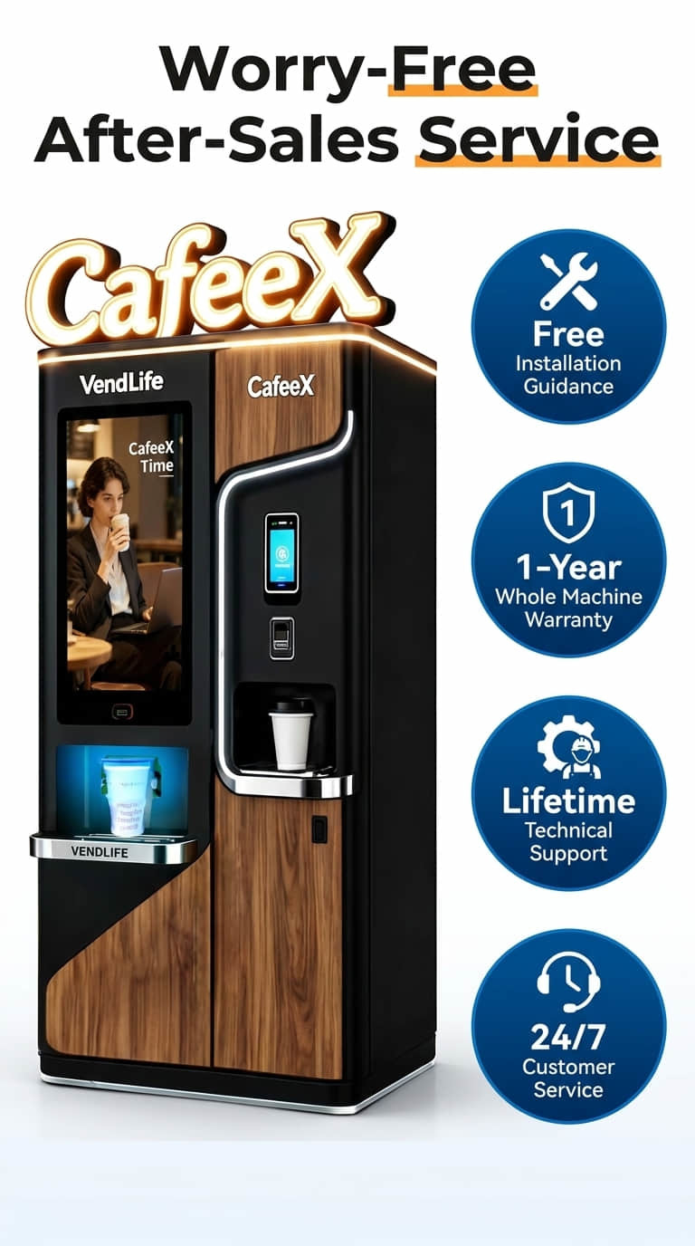 Commercial Self-Service Beverage Vending Machine for Fresh Drinks | Intelligent Coffee & Juice Retail Equipment Manufacturer