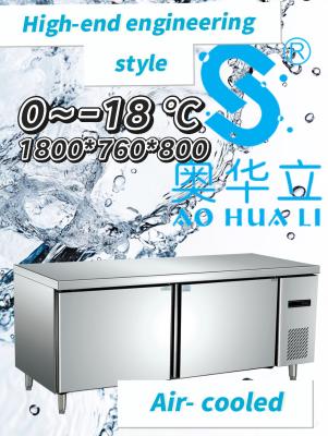450L 2 Door Commercial Freezer Bar Commercial Stainless Steel Fridge Freezer