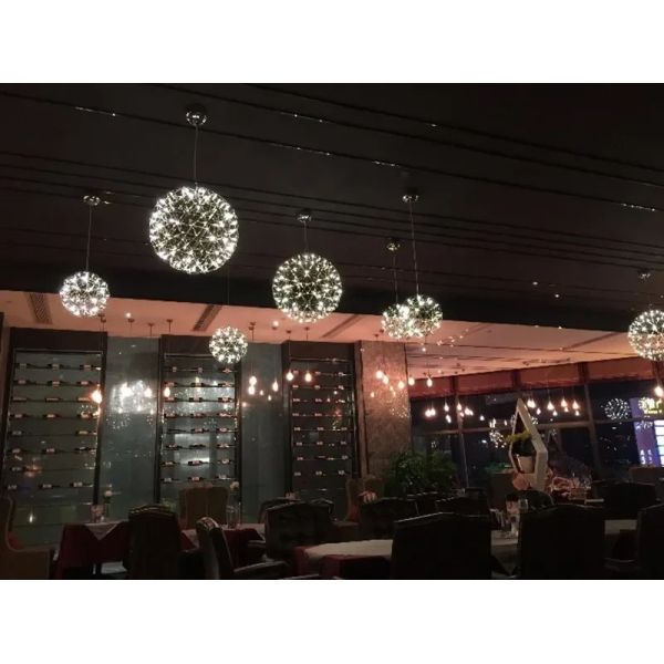 Modern Brief Loft Spark Ball LED Pendant Light  Raimond II Pendant（WH-AP-615）