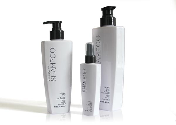 Solid White Plastic Cosmetic Bottles For Baby Care Products Storage
