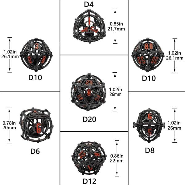 Звуковой Перл РПГ Металлический полые кости набор DND Cisu 16 мм гладкий