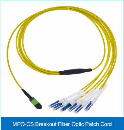 MPO-CS Breakout Fiber Optic Patch Cord PVC/LSZH SM/MM
