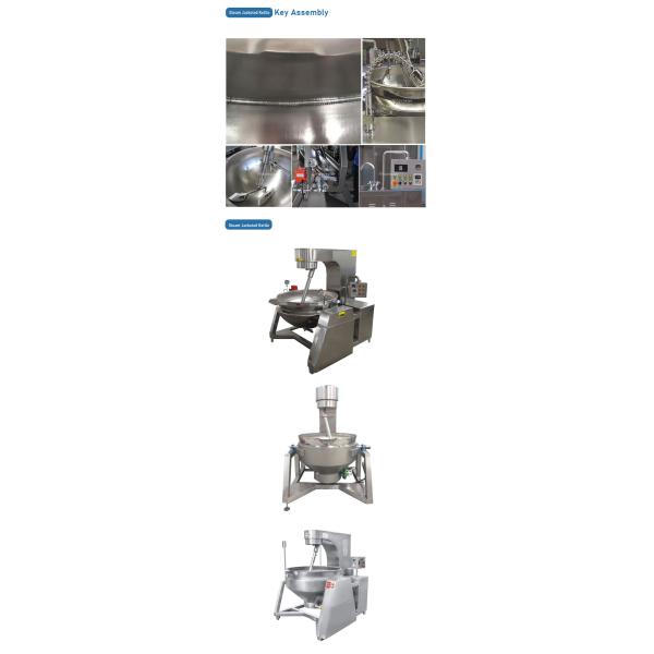 Industrial Ketchup Sauce and Jam Tilting Planetary Cooking Mixer Silver
