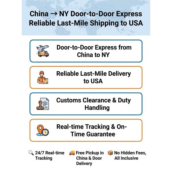 China NY Door-to-Door Express Reliable Last-Mile Shipping To USA