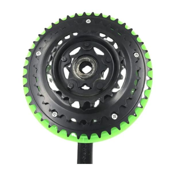 Зелёный горный велосипед Коленчатый коленчатый механизм 3 скоростной коленчатый механизм 24 34 42 T 165MM