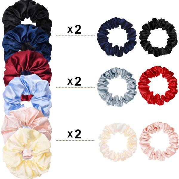 Chic Bandans Satin Silk Scrunchies , 0.03kg Thin Wide Silk Headband