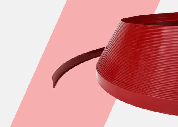 Gorgeous Red Aluminum Plastic Trim Cap 2.0CM Size Return Material Outdoor Sign