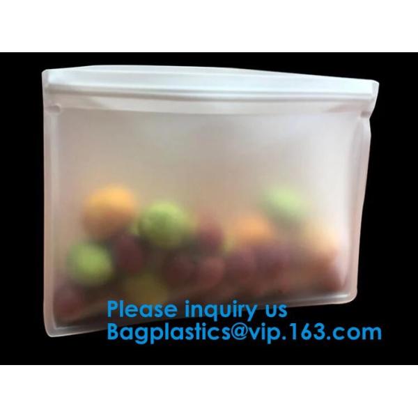 FOOD GRADE SILICONE: Strong, Thick 100% Durable Silicone Food Bags, Non-Toxic, Non-Leaching Hygienic And Reusable Food B